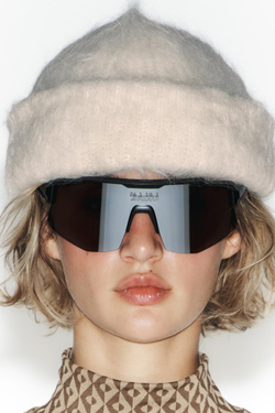 ZARA ШАПКА ИЗ СМЕСОВОЙ АЛЬПАКИ, ЭКРЮ