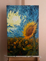 Картина маслом на холсте "День солнца" 80х50 см. Деревянный подрамник. Художник Наталия Осадчук