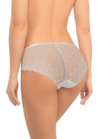 Кружевные трусики-слипы с плотной передней деталью (Размер: L) (Цвет: молочный)