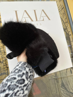 Варежки экомех песец черный