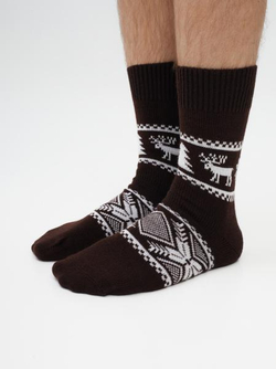 Носки мужские Н007-13 коричневые