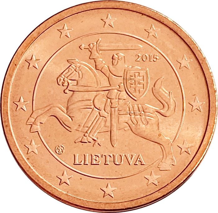 2 евроцента 2015 Литва (2 euro cent)
