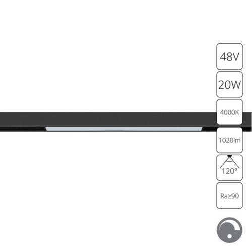 Магнитный трековый светильник Arte Lamp LINEA A4683PL-1BK