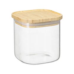 Банка для хранения квадратная Glass Bamboo, 800 мл