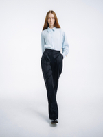 Pressed-crease wool trousers