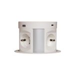 Выдвижной блок розеток, 4 розетки; 2 USB; 2 USB type C;  d 120 мм