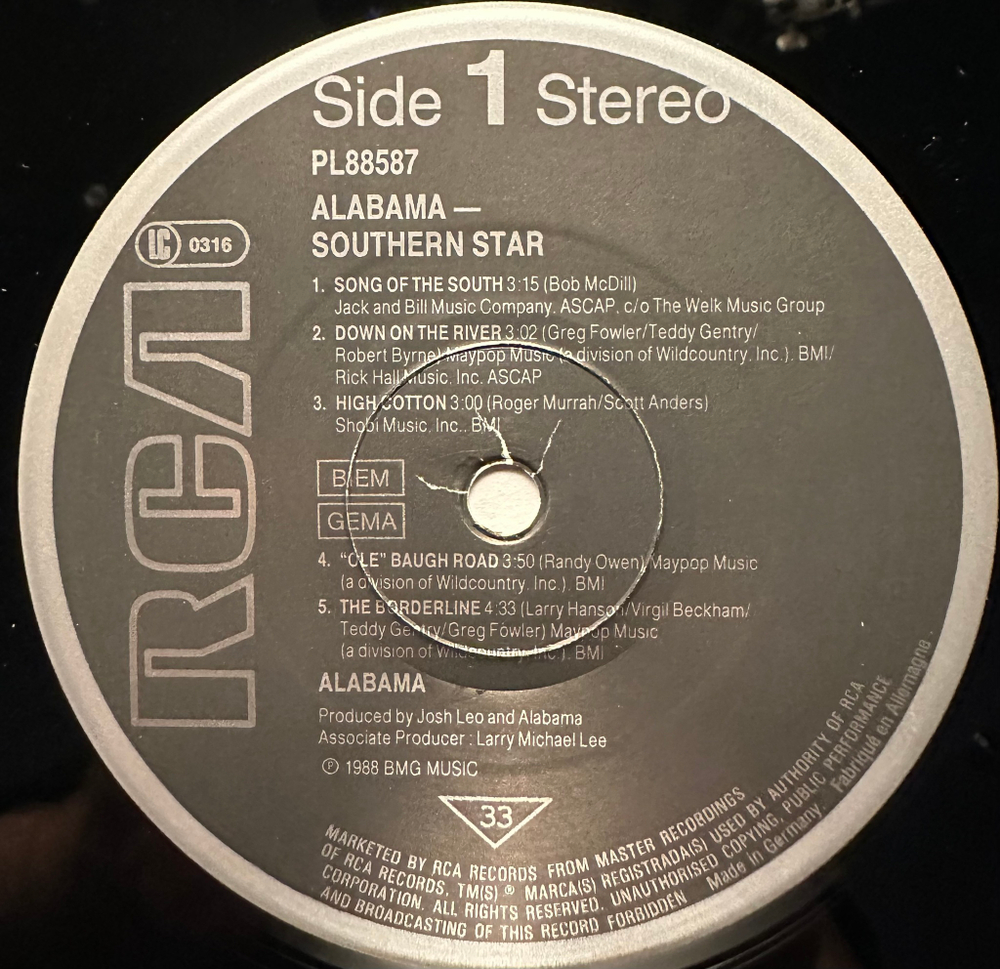 Alabama - Southern Star (Германия 1989г.)
