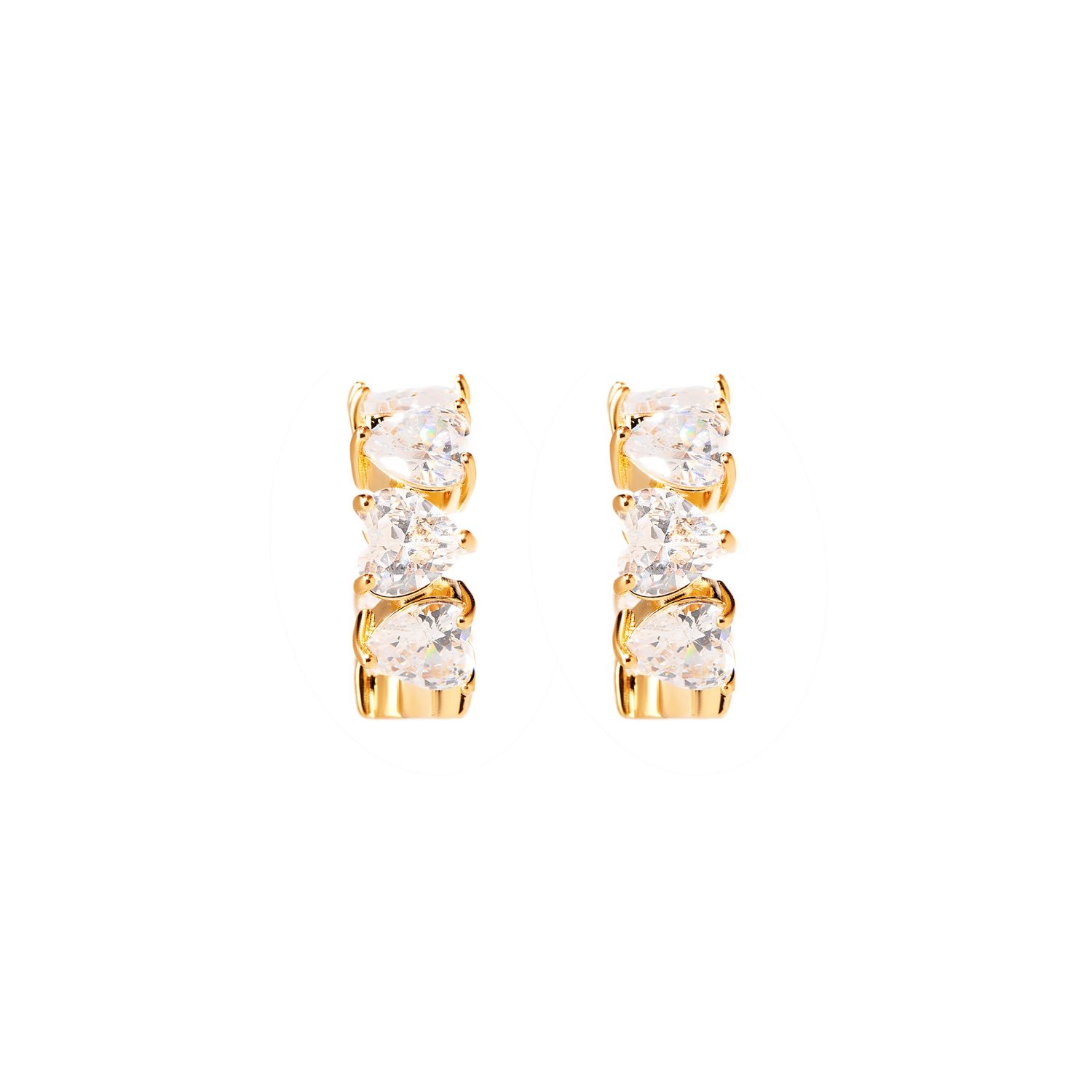Серьги Dazzle Heart Earrings – Gold