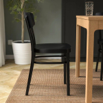 Стул деревянный - IKEA IDOLF, 80х42х47 см, черный, ИДОЛЬФ ИКЕА