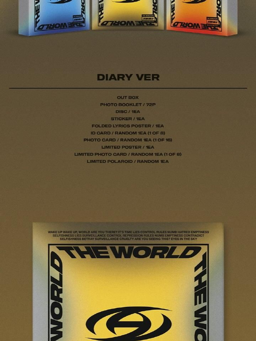 Альбом ATEEZ - THE WORLD EP.1 : MOVEMENT 3 Version SET