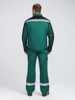 Костюм ProfLineBase-1 (тк.Твил,210) брюки, зеленый/черный/желтый