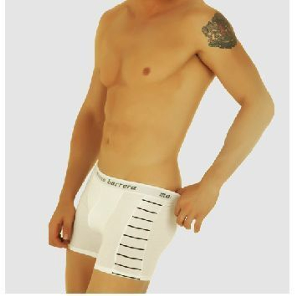 Мужские трусы боксеры белые с полосками Marco Barrera 715