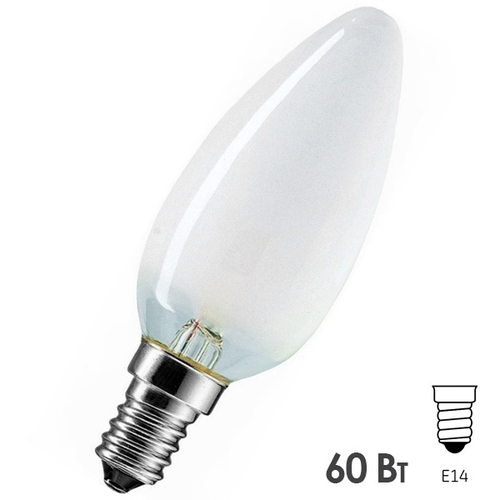 Лампа накаливания свеча CLASSIC B FR 60W E14 матовая Osram 4008321410719