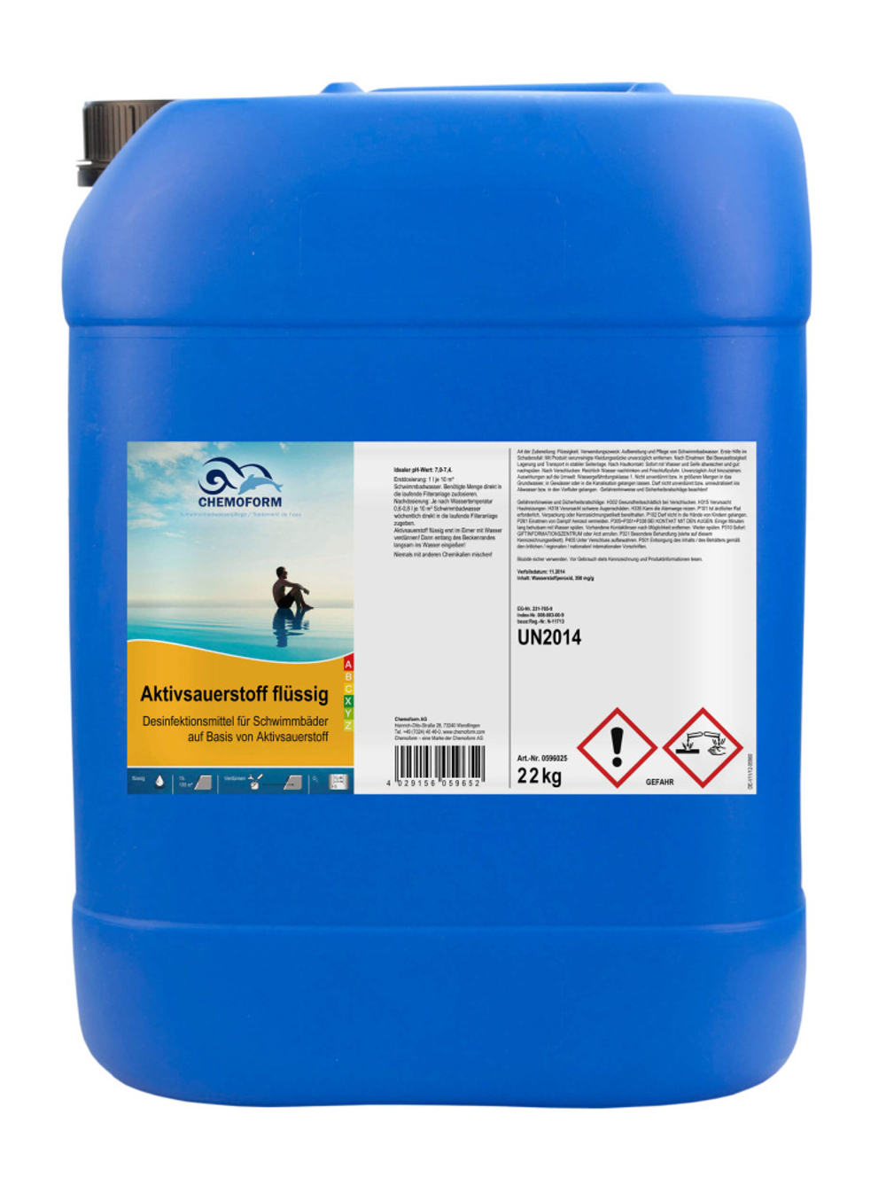 Активный кислород жидкий для бассейна, 22 кг, Chemoform (0596022)