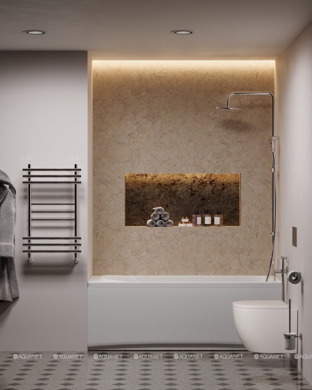 Акриловая ванна Aquanet (Акванет) West NEW 170x70 с каркасом