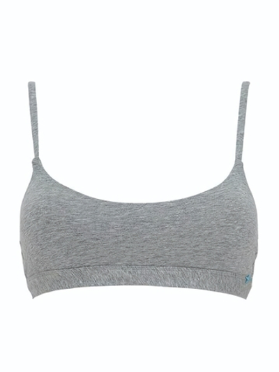 Бюстгальтер-топ с мягкими двухслойными чашками (Размер: 1B) (Цвет: серый меланж)