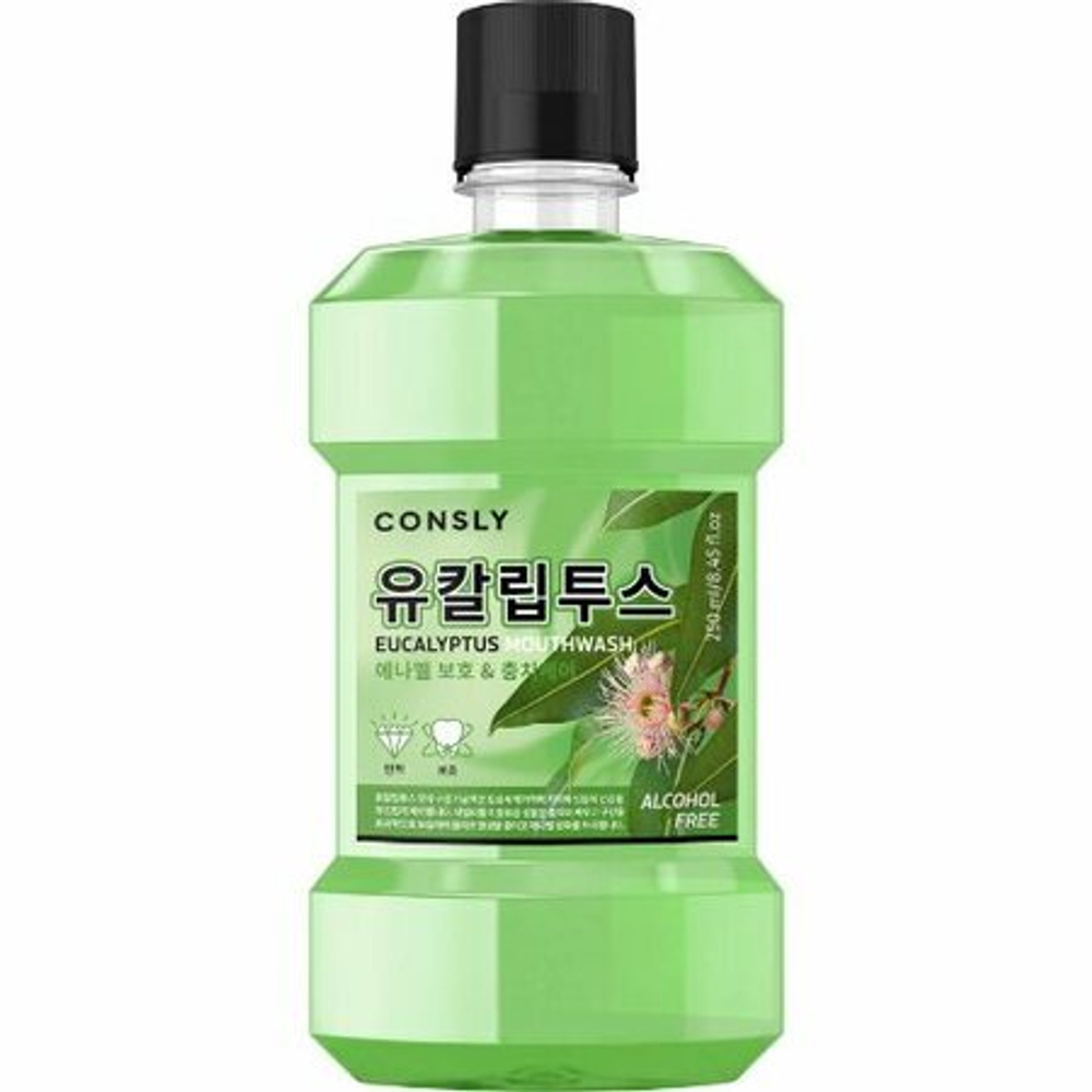 [Consly] Ополаскиватель для полости рта с ксилитом и вкусом эвкалипта, 250мл