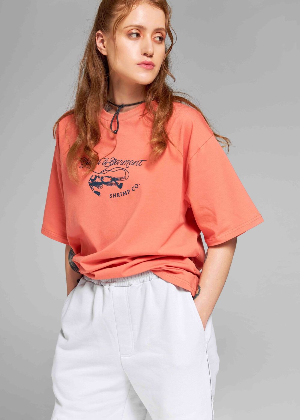 Футболка Called a Garment Shrimp коралловая