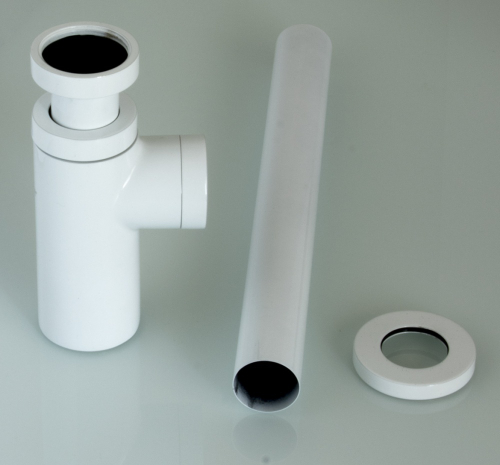 Сифон МЕТАЛЛ. (БЕЛЫЙ) GANZER (20/1шт)