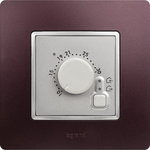 Терморегулятор для тёплого пола с внешним датчиком в комплекте 16А 230В - алюминий ETIKA Legrand