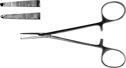 ТМ- З-117 Зажим к/о 1х2 зубый, зубчатый, прямой д/новор., 125 мм (НОВОЕ ИСПОЛНЕНИЕ)