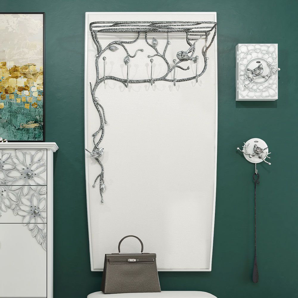 Вешалка настенная Терра (без зеркала) Айс Античное Серебро