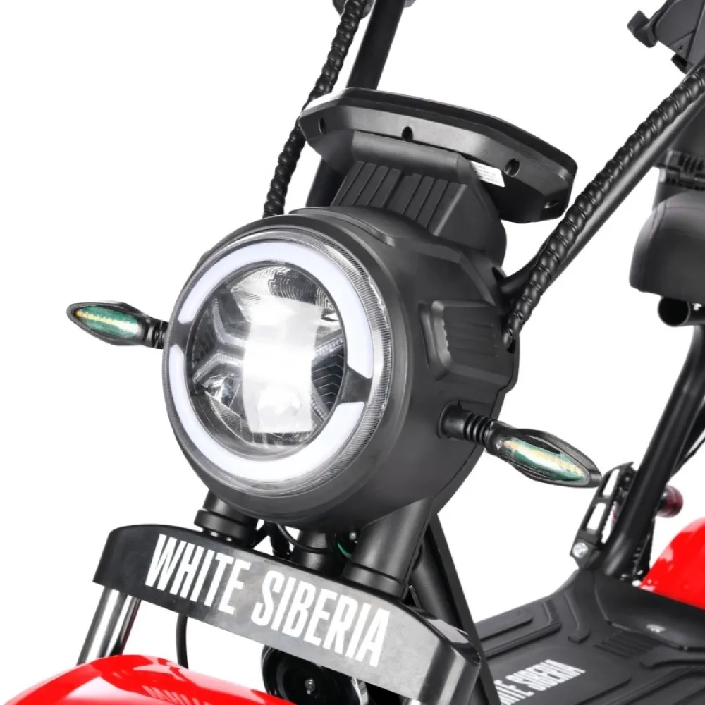 Электроскутер CityCoco WHITE SIBERIA MINI R 2.0 1200W (2022) RED