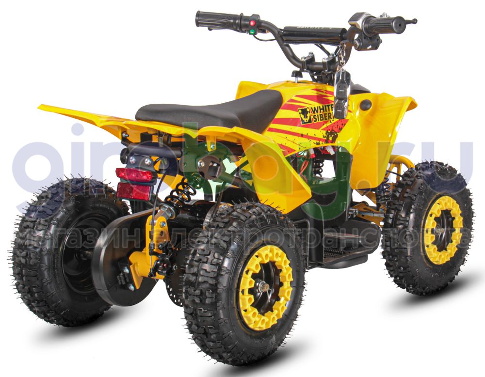 Детский электроквадроцикл WHITE SIBERIA SNEG LETO R 1000W - Желтый фото 4 фото №9