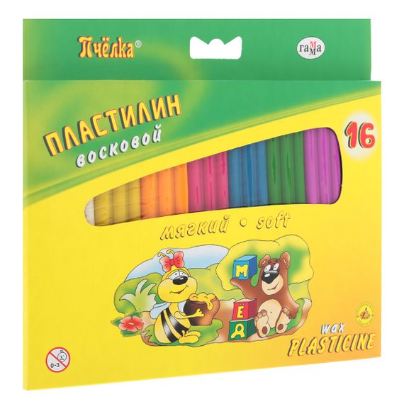 Plastilin  восковой 16 rəng
