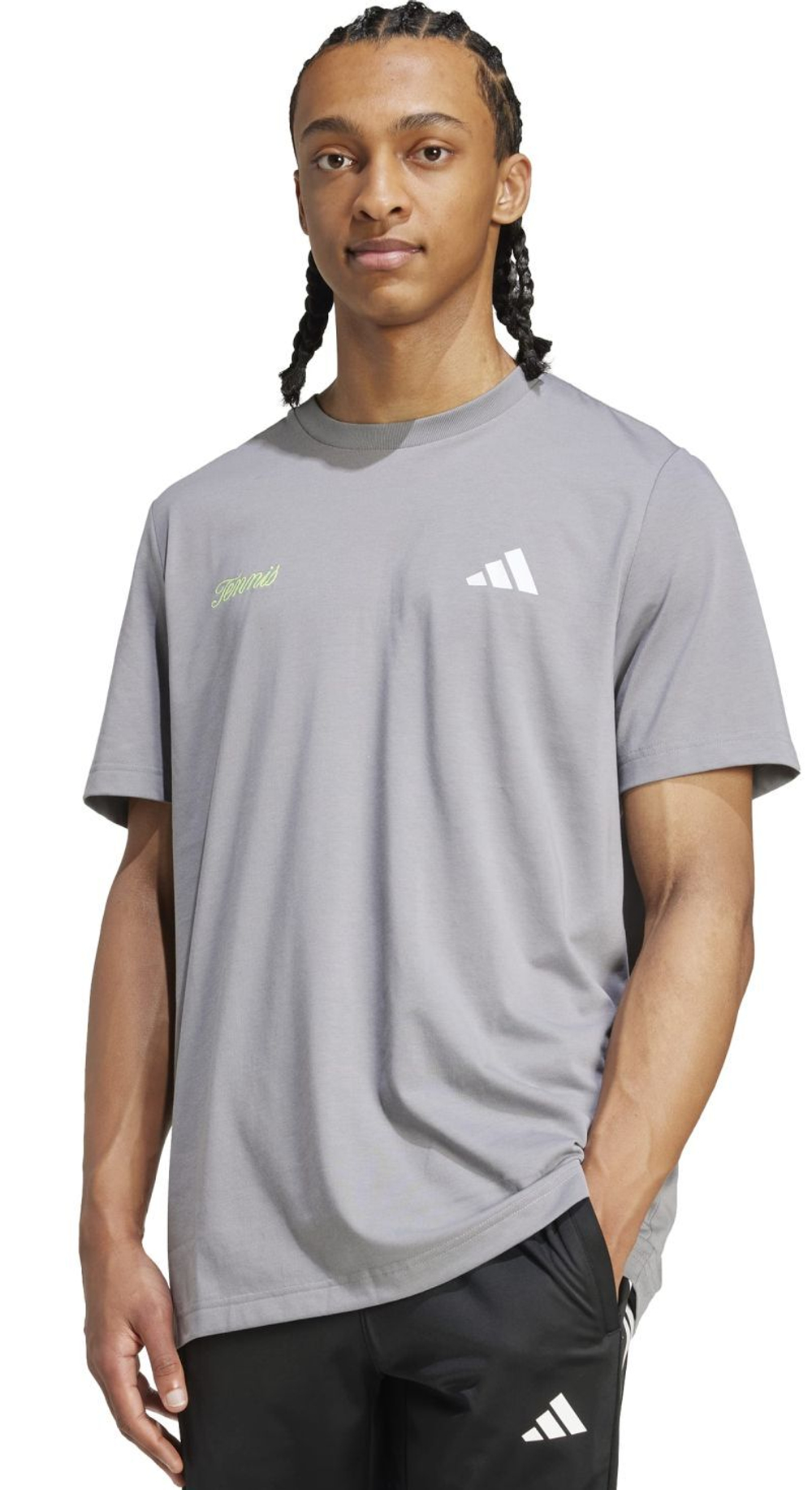 Теннисная футболка Adidas Tennis Graphic - grey three