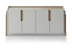 Комод Basic 4 двери ширина 180 см (светло-серый)