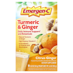 Emergen-C, Куркума и имбирь, цитрусовый и имбирь, 18 пакетиков по 9 г (0,32 унции)