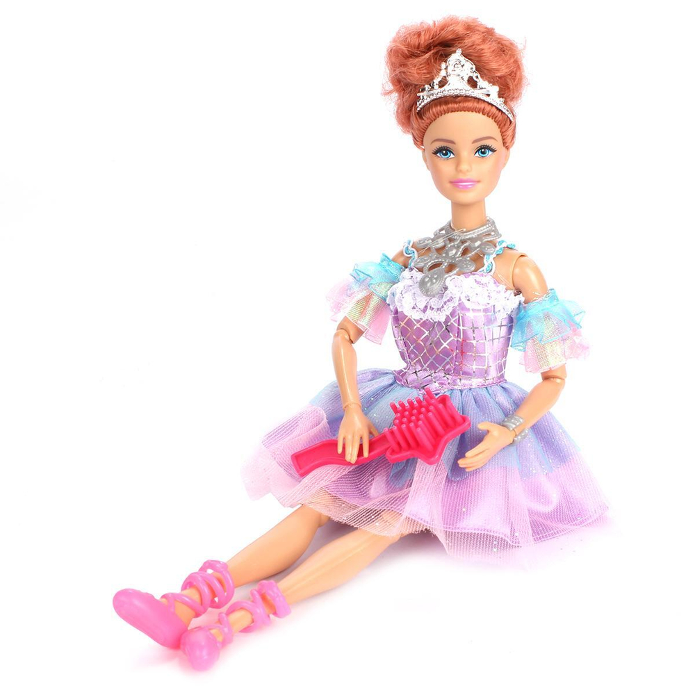 Кукла 29 см София, руки и ноги сгиб, балерина, ресницы, акс, кор (Карапуз)