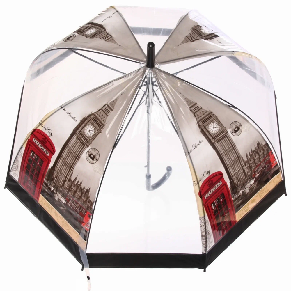 Зонт-трость женский купол «Сити», 8 спиц, микс 4 цвета, d-80см, длина в слож. виде 82см