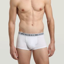Мужские трусы хипсы белые набор 2 в 1 Bikkembergs CLASSIC BKK1UTR02BI