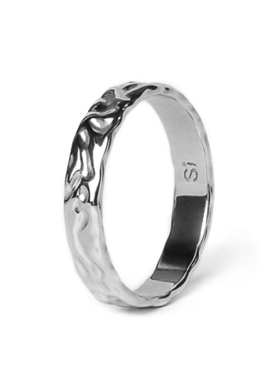 Серебряное кольцо "мятое"