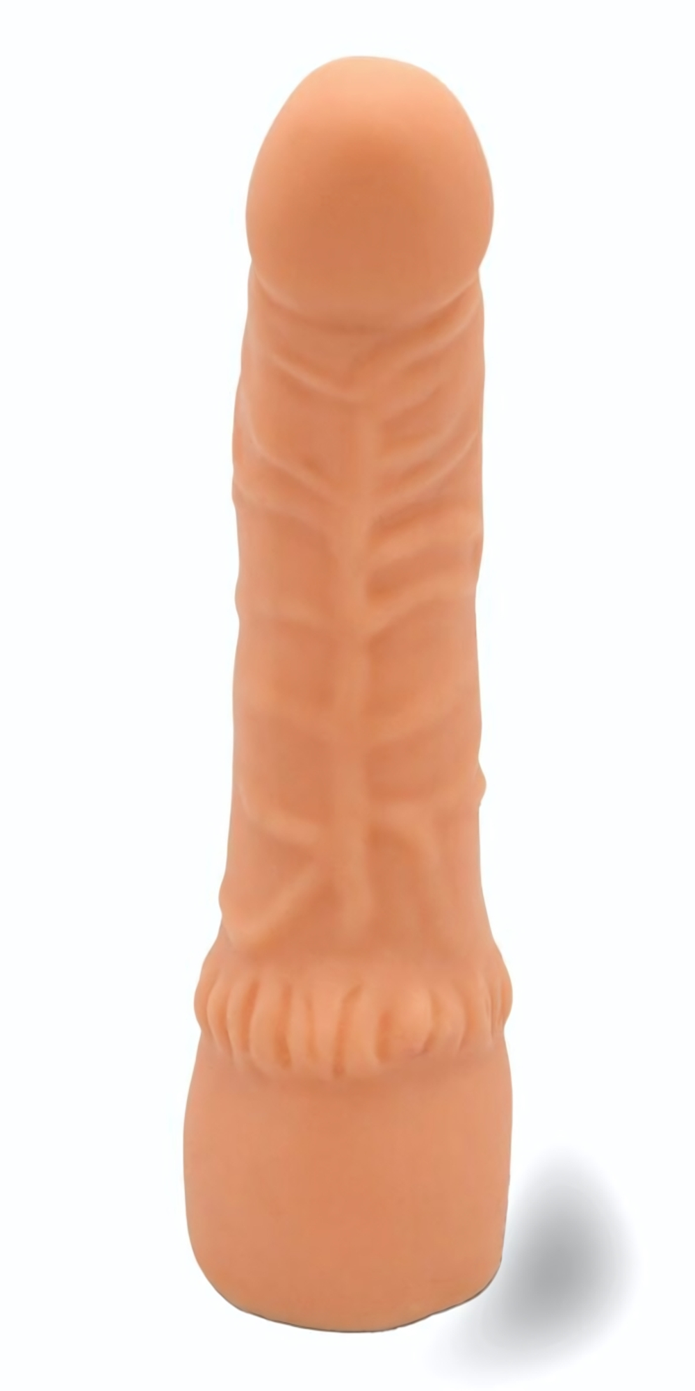 Реалистичный страпон телесного цвета - 19,3 см. (Цвет: телесный)