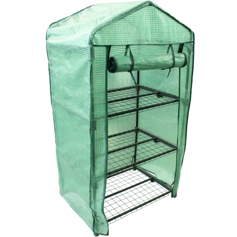 Парник балконный МегаСад 3 полки 69x49см h125см, ПЭ армированный