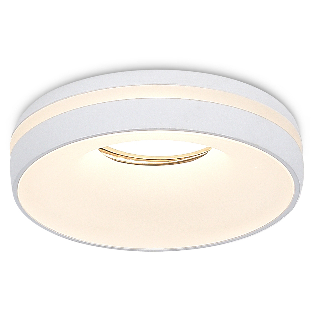 Светильник встраиваемый, GU10, D95xH38мм, IP20, белый, без лампы