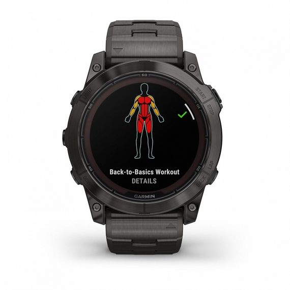Умные часы Garmin Fenix 7X Pro Sapphire Solar Edition Титановый угольно-серый корпус с DLC-покрытием и титановым браслетом