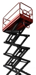 Передвижной телескопический подъемник SKYER SPF1305 самоходный, ножничный, ведомый