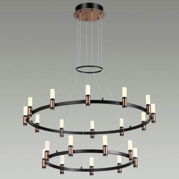 5009/98L L-VISION ODL23 541 матовый черный/ ант.бронза/белый/металл/акрил Люстра LED 98W 4000K 3300Лм CANDEL