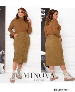 Юбка 2307-светло-коричневый Minova