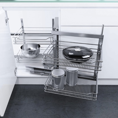 Vauth-Sagel Волшебный уголок SAPHIR, распашной фасад 400-450 мм, правый, хром