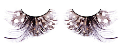 Коричнево-чёрные ресницы-перья (Цвет: коричневый)