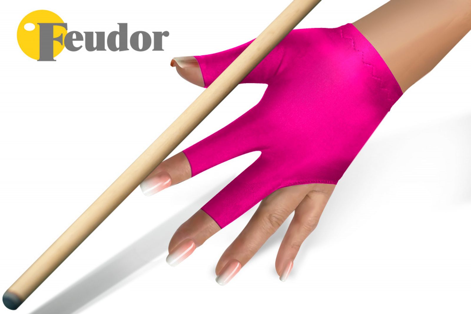 Перчатка-бильярдная Feudor Standard fuchsia S фото №1