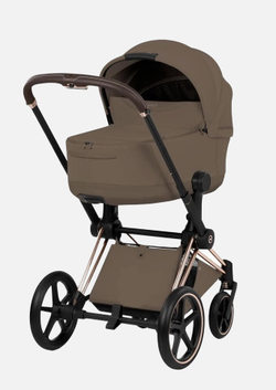 Cybex Priam 5 Style, в цвете Coconut Brown (шасси Rose Gold) + автокресло Cybex Cloud T