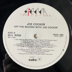 Винтажная виниловая пластинка LP Joe Cocker Off The Record With (UK 1984)