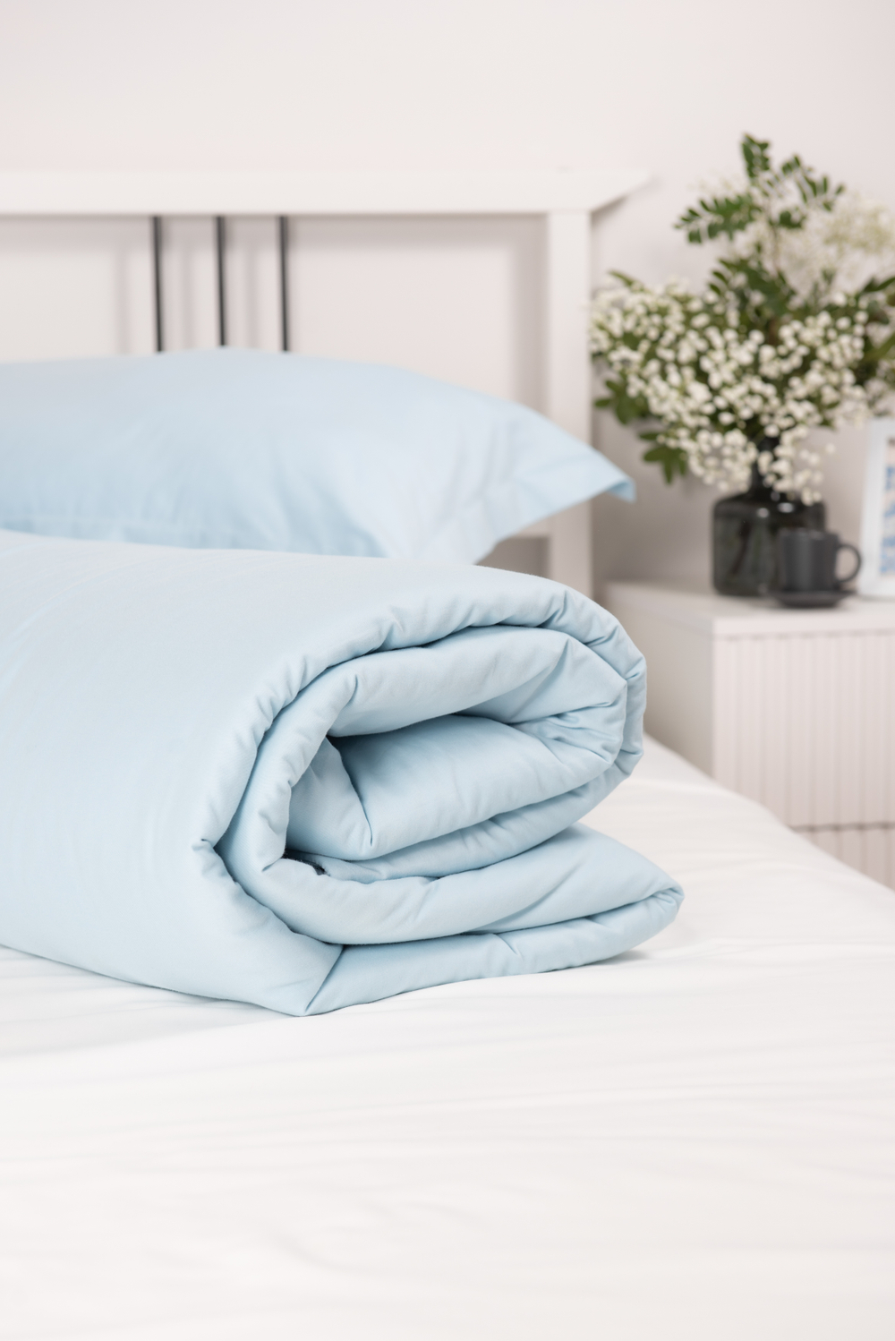 BLOOM Оксфорд Комплект постельного белья, сатин голубой