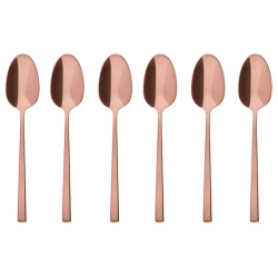 Sambonet - Набор из 6 кофейных/чайных ложек Rock PVD Copper / артикул   52762CA6  / GTIN 8014808494284